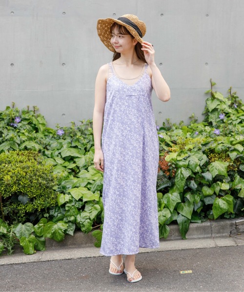 flower（フラワー）の「スウィングハングアウトワンピース（ワンピース・レディース・ベージュ/パープル・FREE）」の2枚目の写真