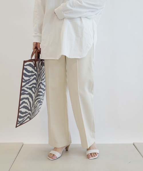 DouDou（ドゥドゥ）の「NEWセンプレストレートパンツ（その他パンツ・レディース・ベージュ/オレンジ/ブルー・38/36）」の2枚目の写真