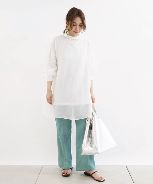 DouDou（ドゥドゥ）の「NEWセンプレストレートパンツ（その他パンツ・レディース・ベージュ/オレンジ/ブルー・38/36）」の9枚目の写真