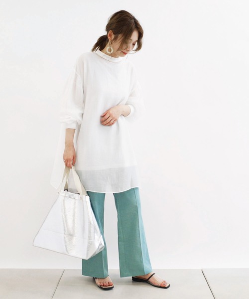 DouDou（ドゥドゥ）の「NEWセンプレストレートパンツ（その他パンツ・レディース・ベージュ/オレンジ/ブルー・38/36）」の12枚目の写真