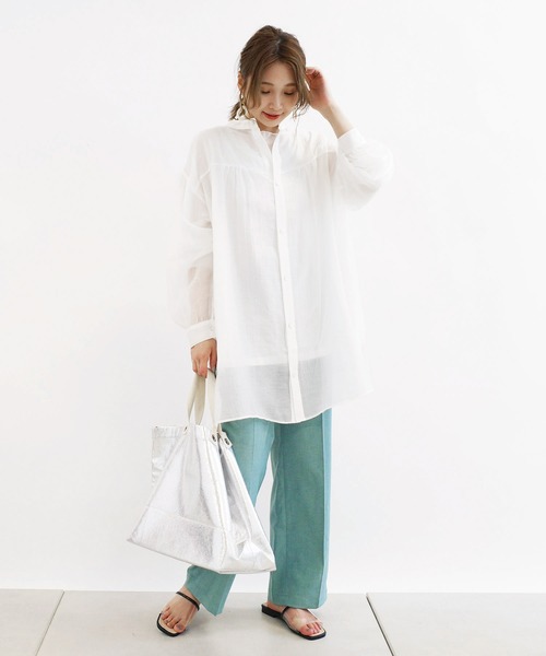 DouDou（ドゥドゥ）の「NEWセンプレストレートパンツ（その他パンツ・レディース・ベージュ/オレンジ/ブルー・38/36）」の15枚目の写真