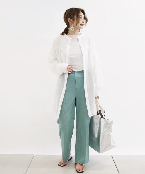 DouDou（ドゥドゥ）の「NEWセンプレストレートパンツ（その他パンツ・レディース・ベージュ/オレンジ/ブルー・38/36）」の17枚目の写真