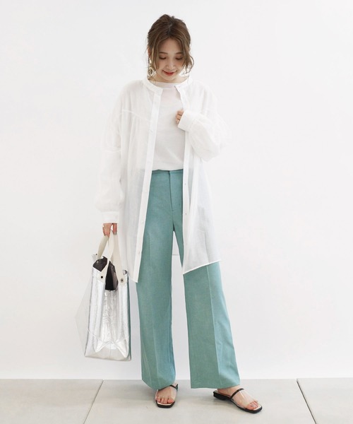 DouDou（ドゥドゥ）の「NEWセンプレストレートパンツ（その他パンツ・レディース・ベージュ/オレンジ/ブルー・38/36）」の19枚目の写真