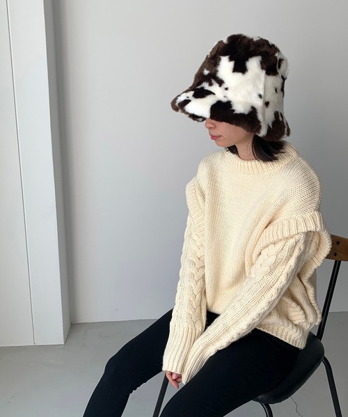 Jakke.◆もこもこ◆Hattie フェイクファーバケットハット◆6色 org.jpg