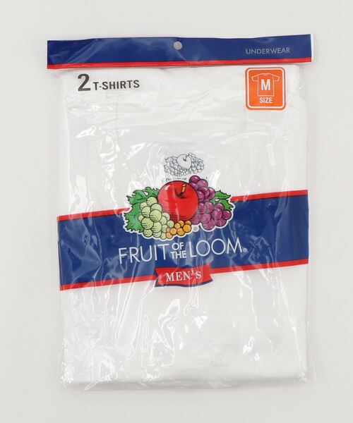 FRUIT OF THE LOOM（フルーツオブザルーム）の「20/綿100%半袖丸首2P（Tシャツ/カットソー・メンズ・ブラック/ホワイト/ネイビー・M/L/XL）」の2枚目の写真