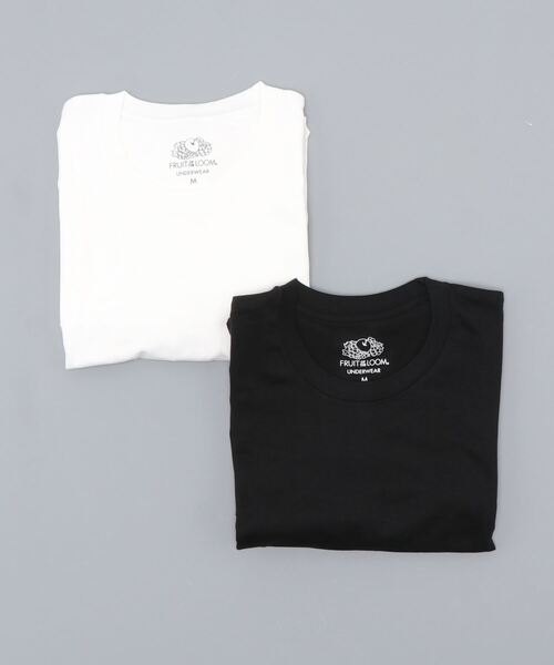 FRUIT OF THE LOOM（フルーツオブザルーム）の「20/綿100%半袖丸首2P（Tシャツ/カットソー・メンズ・ブラック/ホワイト/ネイビー・M/L/XL）」の3枚目の写真