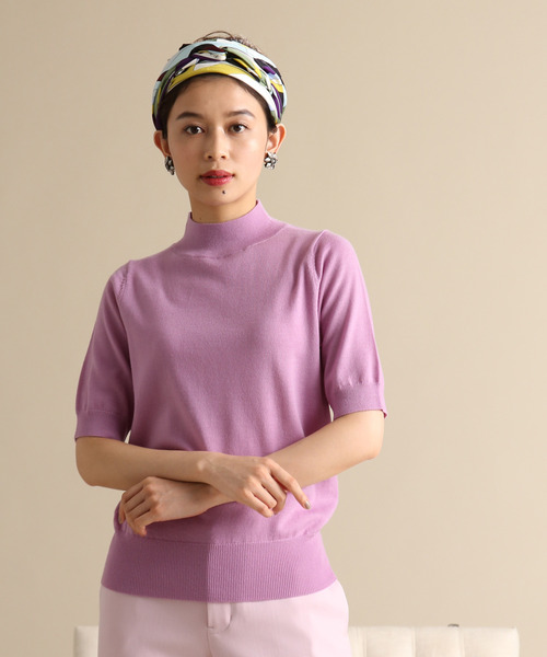 Tiara(ティアラ)の「パールネックアンサンブルニット(ニット/セーター・レディース・ブラック/グレー系その他/グレー/ラベンダー・FREE)」の15枚目の写真