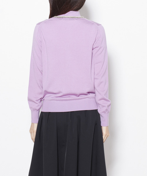 Tiara(ティアラ)の「パールネックアンサンブルニット(ニット/セーター・レディース・ブラック/グレー系その他/グレー/ラベンダー・FREE)」の18枚目の写真