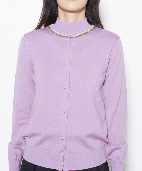 Tiara(ティアラ)の「パールネックアンサンブルニット(ニット/セーター・レディース・ブラック/グレー系その他/グレー/ラベンダー・FREE)」の20枚目の写真