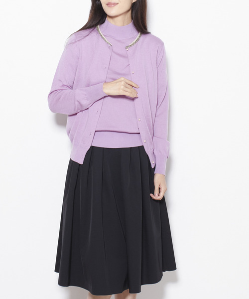 Tiara(ティアラ)の「パールネックアンサンブルニット(ニット/セーター・レディース・ブラック/グレー系その他/グレー/ラベンダー・FREE)」の22枚目の写真