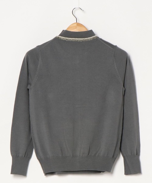 Tiara(ティアラ)の「パールネックアンサンブルニット(ニット/セーター・レディース・ブラック/グレー系その他/グレー/ラベンダー・FREE)」の10枚目の写真