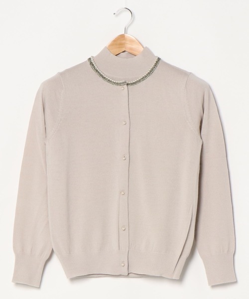 Tiara(ティアラ)の「パールネックアンサンブルニット(ニット/セーター・レディース・ブラック/グレー系その他/グレー/ラベンダー・FREE)」の8枚目の写真