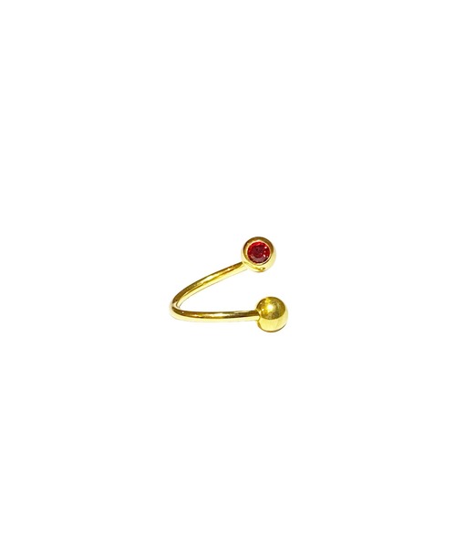 MORPH(モルフ)の「MORPH モルフ スワロフスキーボディピアスキャッチ 16ゲージ 4mm GOLD(ピアス(片耳用)・レディース・バイオレット/ブラック/エメラルド/ラベンダー/スカイブルー/レッド/クリア/ブルー/ライトグリーン/レインボー/ローズ/ライトピンク・4)」の9枚目の写真