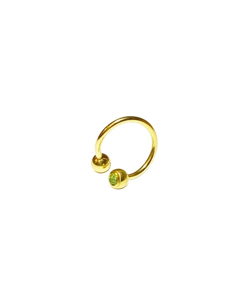 MORPH(モルフ)の「MORPH モルフ スワロフスキーボディピアスキャッチ 16ゲージ 4mm GOLD(ピアス(片耳用)・レディース・バイオレット/ブラック/エメラルド/ラベンダー/スカイブルー/レッド/クリア/ブルー/ライトグリーン/レインボー/ローズ/ライトピンク・4)」の3枚目の写真
