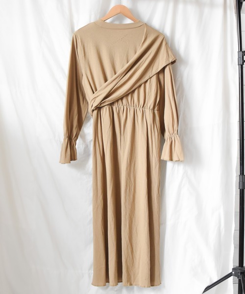 SUPERTHANKS（スーパーサンクス）の「【Ja】【SUPERTHANKS】STOLE PULLOVER ONE PIECE（ワンピース・レディース・ホワイト/ブラック/ベージュ・ONE SIZE）」の10枚目の写真