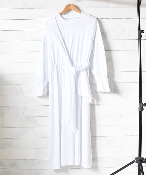 SUPERTHANKS（スーパーサンクス）の「【Ja】【SUPERTHANKS】STOLE PULLOVER ONE PIECE（ワンピース・レディース・ホワイト/ブラック/ベージュ・ONE SIZE）」の16枚目の写真