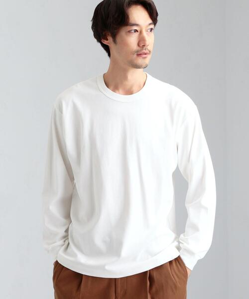 green label relaxing（グリーンレーベルリラクシング）の「home [ Livelihood ] Relaxing L/S Tee 長袖 Tシャツ ロンT ＃（Tシャツ/カットソー・メンズ・ホワイト/ベージュ/ライトブルー/ネイビー・XS/S/M/XL/L）」の2枚目の写真