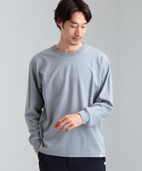 green label relaxing（グリーンレーベルリラクシング）の「home [ Livelihood ] Relaxing L/S Tee 長袖 Tシャツ ロンT ＃（Tシャツ/カットソー・メンズ・ホワイト/ベージュ/ライトブルー/ネイビー・XS/S/M/XL/L）」の3枚目の写真