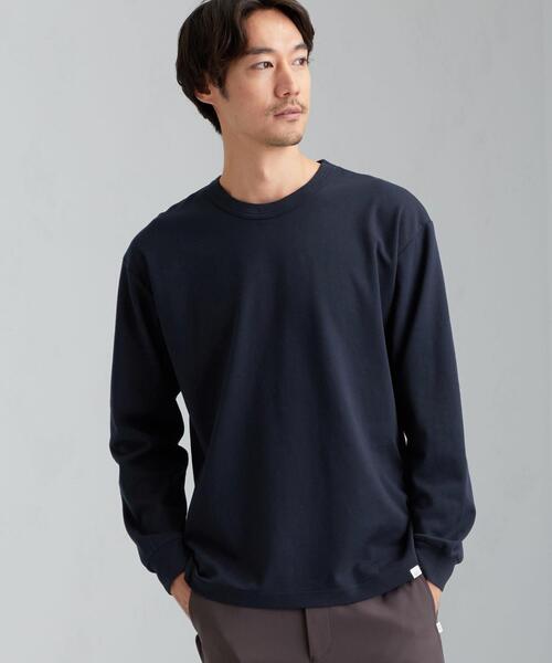 green label relaxing（グリーンレーベルリラクシング）の「home [ Livelihood ] Relaxing L/S Tee 長袖 Tシャツ ロンT ＃（Tシャツ/カットソー・メンズ・ホワイト/ベージュ/ライトブルー/ネイビー・XS/S/M/XL/L）」の10枚目の写真