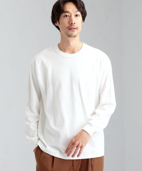 green label relaxing（グリーンレーベルリラクシング）の「home [ Livelihood ] Relaxing L/S Tee 長袖 Tシャツ ロンT ＃（Tシャツ/カットソー・メンズ・ホワイト/ベージュ/ライトブルー/ネイビー・XS/S/M/XL/L）」の17枚目の写真