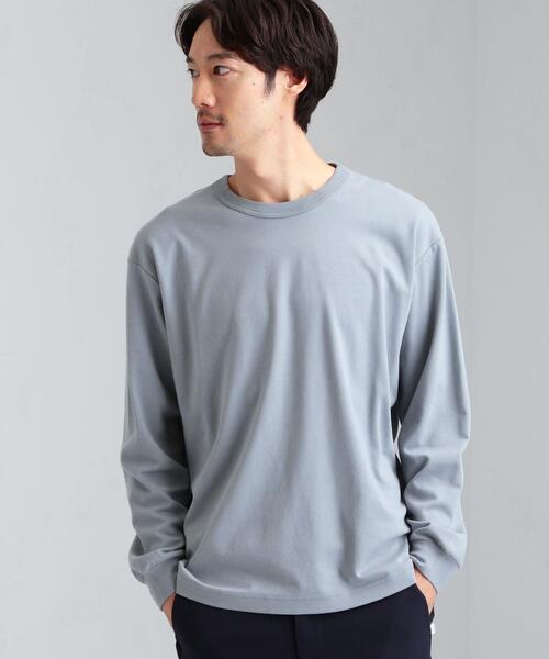 green label relaxing（グリーンレーベルリラクシング）の「home [ Livelihood ] Relaxing L/S Tee 長袖 Tシャツ ロンT ＃（Tシャツ/カットソー・メンズ・ホワイト/ベージュ/ライトブルー/ネイビー・XS/S/M/XL/L）」の14枚目の写真