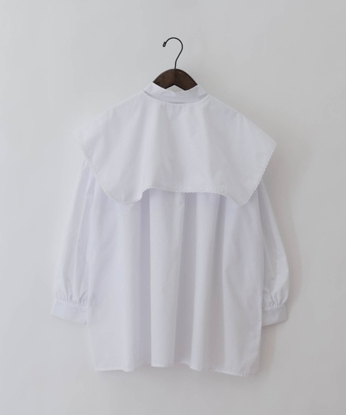 forksy.（フォルクシー）の「【forksy.】2WAYスタンドカラーシャツビックカラーセット(長袖)（シャツ/ブラウス・レディース・ホワイト/ブラック/ホワイト系その他/ブラック系その他/ホワイト系その他2/ブラック系その他2/グリーン/ブラック系その他3/ブラウン/ブラック系その他4/ブルー系その他/インディゴブルー/ホワイト系その他3・FREE）」の19枚目の写真