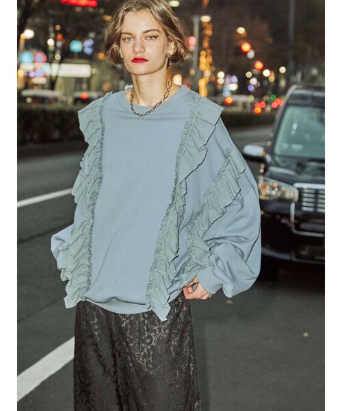 jouetie（ジュエティ）の「ジャガードストレートパンツ（その他パンツ・レディース・ブラック/ピンク/ブルー・MEDIUM）」の9枚目の写真