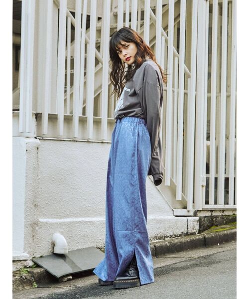 jouetie（ジュエティ）の「ジャガードストレートパンツ（その他パンツ・レディース・ブラック/ピンク/ブルー・MEDIUM）」の11枚目の写真