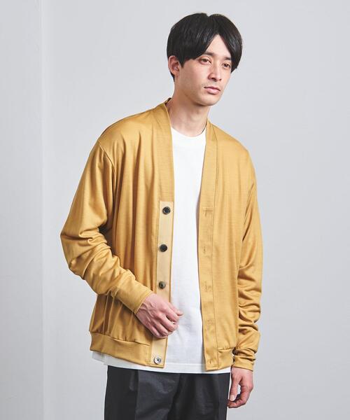 K ITO(ケーイトウ)の「<K ITO(ケー・イトウ)> 【別注】ウールテンジク カーディガン(カーディガン/ボレロ・メンズ・ダークグレー/イエロー/ライトグレー・1/2/3)」の4枚目の写真