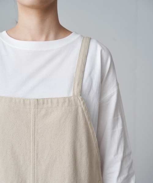 Chaco closet（チャコ クローゼット）の「カツラギ ワイドシルエットサロペットパンツ（サロペット/オーバーオール・レディース・ベージュ/ブラック/ホワイト系その他・FREE）」の13枚目の写真