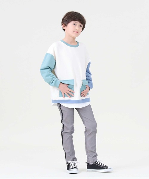 MPS(エムピーエス)の「【MPS】カラースキニーラインパンツ(デニムパンツ・キッズ・ダークグレー/ダークベージュ・100/110/120/130/140/150/160)」の17枚目の写真