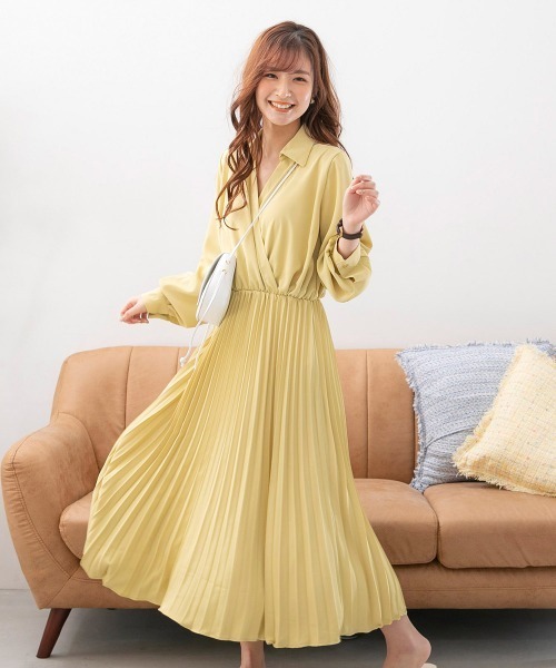 セール カシュクールプリーツワンピース 手洗い可能 ワンピース Vicky ビッキー のファッション通販 Zozotown