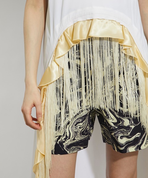 TOGA PULLA（トーガ　プルラ）の「【TOGA PULLA(トーガプルラ)】トリコットジャージードレス/ TP11-JH233（ワンピース・レディース・ホワイト/ネイビー・36）」の12枚目の写真