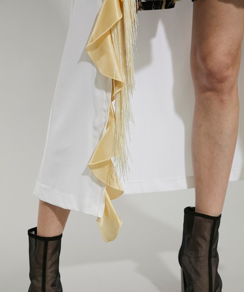 TOGA PULLA（トーガ　プルラ）の「【TOGA PULLA(トーガプルラ)】トリコットジャージードレス/ TP11-JH233（ワンピース・レディース・ホワイト/ネイビー・36）」の13枚目の写真