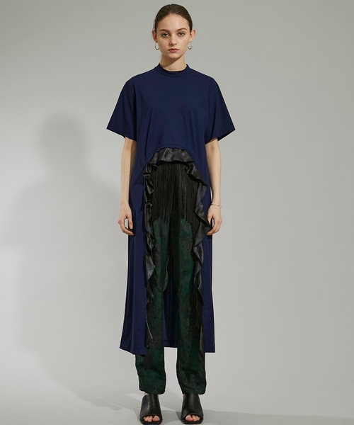 TOGA PULLA（トーガ　プルラ）の「【TOGA PULLA(トーガプルラ)】トリコットジャージードレス/ TP11-JH233（ワンピース・レディース・ホワイト/ネイビー・36）」の17枚目の写真