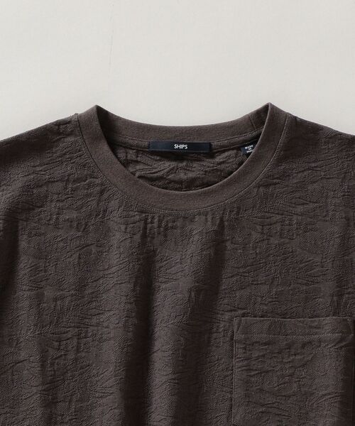 SHIPS（シップス）の「SHIPS: リンクス ジャガード リーフ柄 Tシャツ（Tシャツ/カットソー・メンズ・ホワイト/ネイビー/ピンク/ダークグレー・SMALL/MEDIUM/LARGE/X-LARGE）」の10枚目の写真