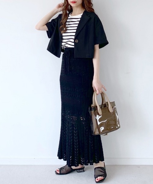 Heather（ヘザー）の「ボーダーパワショルカットソー　944264（Tシャツ/カットソー・レディース・ブラック系その他/ブルー系その他/ピンク系その他・FREE）」の16枚目の写真