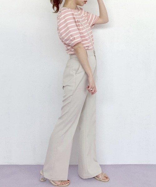 Heather（ヘザー）の「ボーダーパワショルカットソー　944264（Tシャツ/カットソー・レディース・ブラック系その他/ブルー系その他/ピンク系その他・FREE）」の14枚目の写真