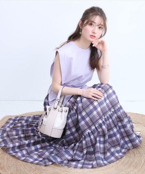 スカート スカートシアーチェックスカート スカート Apuweiser Riche アプワイザーリッシェ のファッション スカート スカートシアーチェックスカート スカート Apuweiser Riche アプワイザーリッシェ のファッション