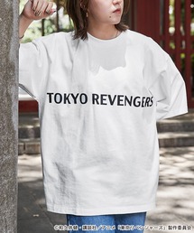 【東京リベンジャーズ】 コラボ ロゴ刺繍/アニメプリントデザイン ビッグシルエット半袖カットソー