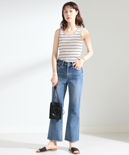 Ray BEAMS（レイビームス）の「Ray BEAMS / マルチ ボーダー タンクトップ（タンクトップ・レディース・ホワイト/イエロー/ブラック・ONE SIZE）」の5枚目の写真