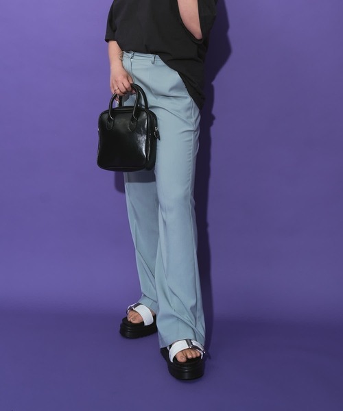 PUBLUX(パブリュクス)の「【PUBLUX/パブリュクス×ベルエポック】 センタープレスフレアスラックス/ユニセックス(スラックス・メンズ・ブルー/ブラック/オリーブ/ホワイト/ブラウン・LARGE/MEDIUM/SMALL)」の5枚目の写真