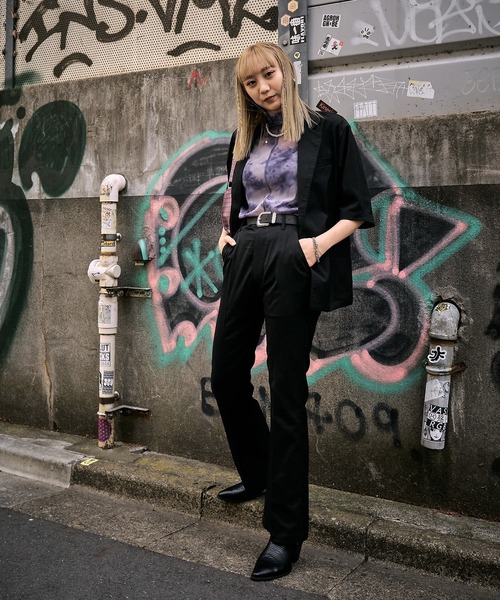 PUBLUX(パブリュクス)の「【PUBLUX/パブリュクス×ベルエポック】 センタープレスフレアスラックス/ユニセックス(スラックス・メンズ・ブルー/ブラック/オリーブ/ホワイト/ブラウン・LARGE/MEDIUM/SMALL)」の11枚目の写真