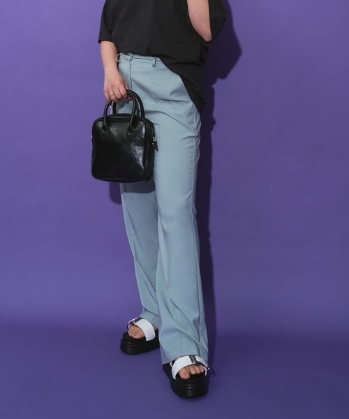 PUBLUX(パブリュクス)の「【PUBLUX/パブリュクス×ベルエポック】 センタープレスフレアスラックス/ユニセックス(スラックス・メンズ・ブルー/ブラック/オリーブ/ホワイト/ブラウン・LARGE/MEDIUM/SMALL)」の8枚目の写真