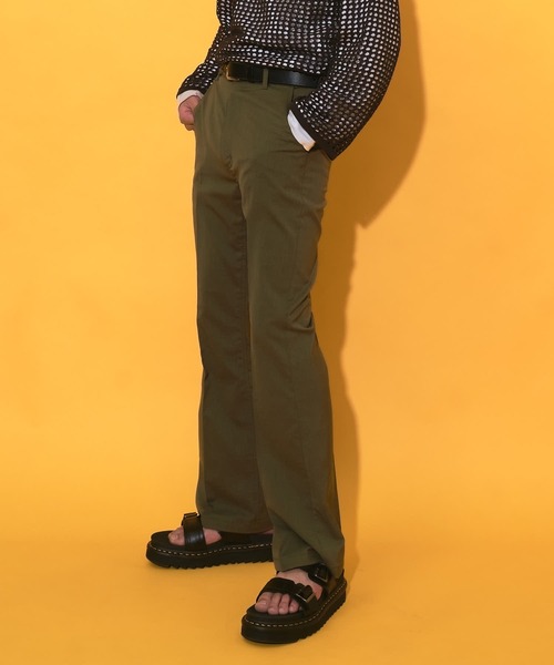 PUBLUX(パブリュクス)の「【PUBLUX/パブリュクス×ベルエポック】 センタープレスフレアスラックス/ユニセックス(スラックス・メンズ・ブルー/ブラック/オリーブ/ホワイト/ブラウン・LARGE/MEDIUM/SMALL)」の18枚目の写真