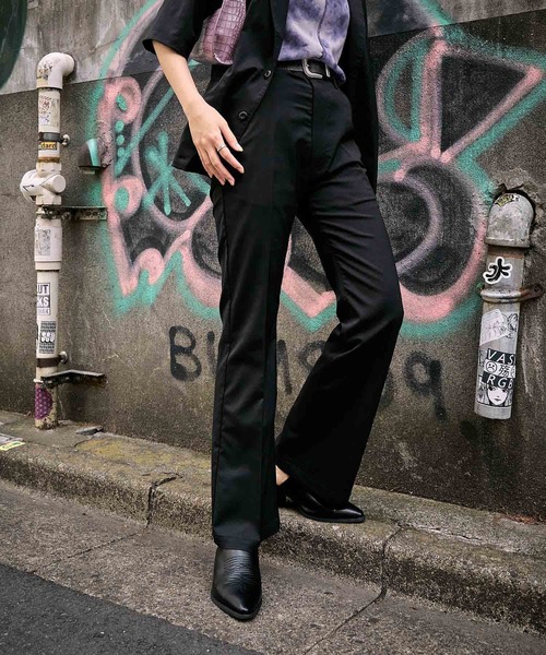 パンツ Black FLARE SLACKS sullen Black FLARE SLACKS sullen
