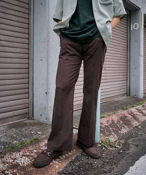 PUBLUX(パブリュクス)の「【PUBLUX/パブリュクス×ベルエポック】 センタープレスフレアスラックス/ユニセックス(スラックス・メンズ・ブルー/ブラック/オリーブ/ホワイト/ブラウン・LARGE/MEDIUM/SMALL)」の22枚目の写真