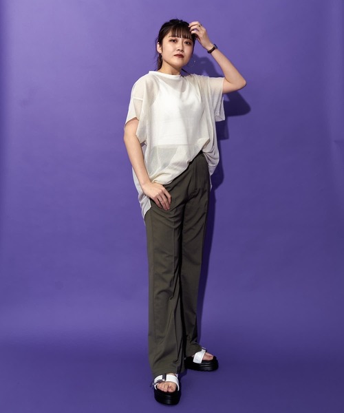 PUBLUX(パブリュクス)の「【PUBLUX/パブリュクス×ベルエポック】 センタープレスフレアスラックス/ユニセックス(スラックス・メンズ・ブルー/ブラック/オリーブ/ホワイト/ブラウン・LARGE/MEDIUM/SMALL)」の14枚目の写真