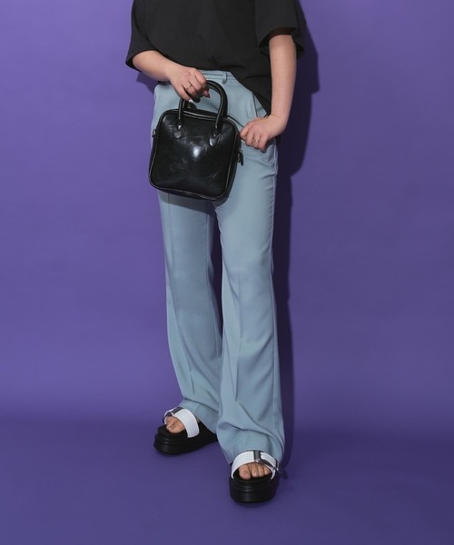 PUBLUX(パブリュクス)の「【PUBLUX/パブリュクス×ベルエポック】 センタープレスフレアスラックス/ユニセックス(スラックス・メンズ・ブルー/ブラック/オリーブ/ホワイト/ブラウン・LARGE/MEDIUM/SMALL)」の13枚目の写真