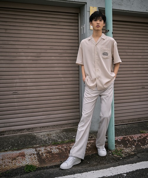 PUBLUX(パブリュクス)の「【PUBLUX/パブリュクス×ベルエポック】 センタープレスフレアスラックス/ユニセックス(スラックス・メンズ・ブルー/ブラック/オリーブ/ホワイト/ブラウン・LARGE/MEDIUM/SMALL)」の12枚目の写真